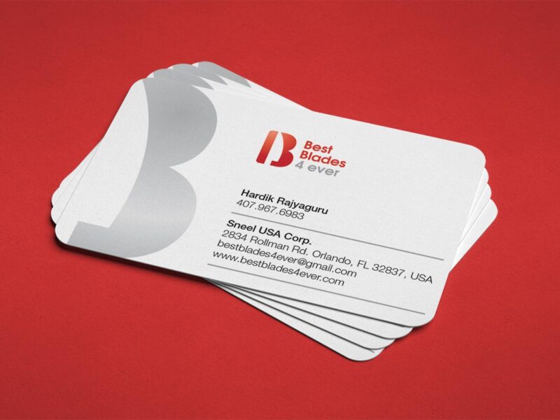 Best Blades Business Card Design