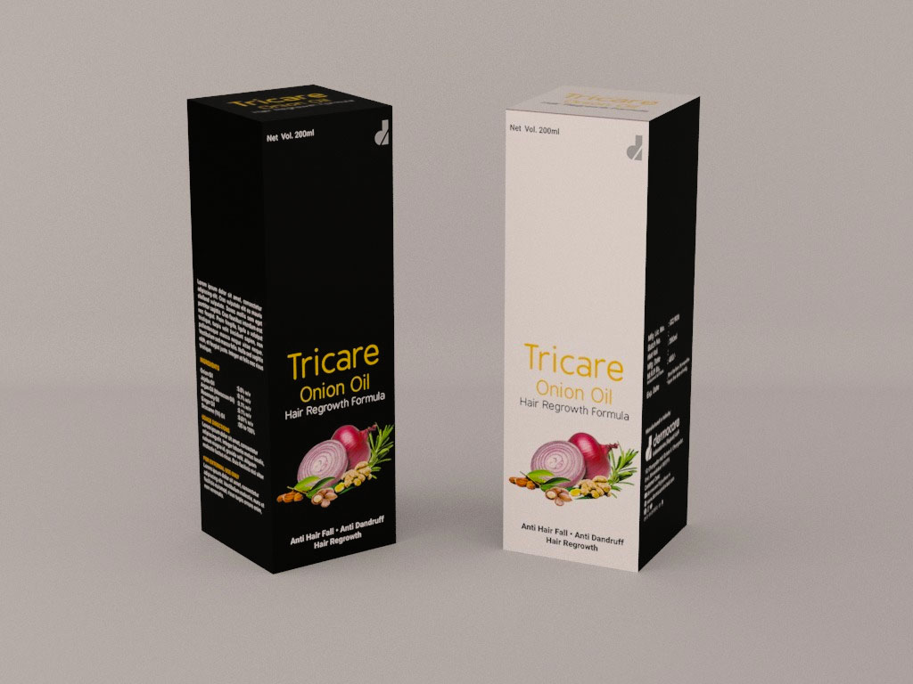 Tri Care Onion Oil Packaging Design – Zector inc